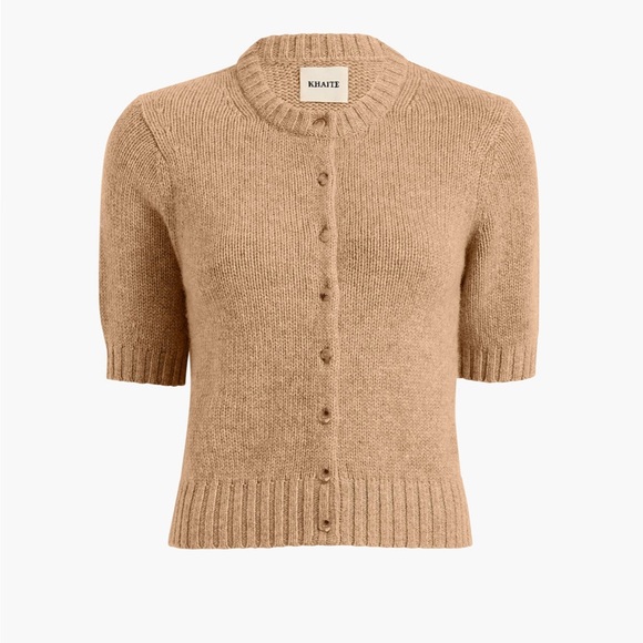 KHAITE Sweaters - Khaite Nora Cardigan in Biscotti